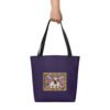 Purple Tote bag English Bulldog Unique Print on 2 sides