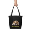 Tote bag English bulldog unique print on 2 sides : Leave me alone !