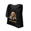 Tote bag English bulldog unique print on 2 sides : Leave me alone !