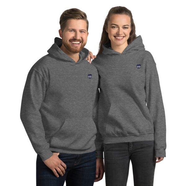 Unisex Hoodie with blue ED logo