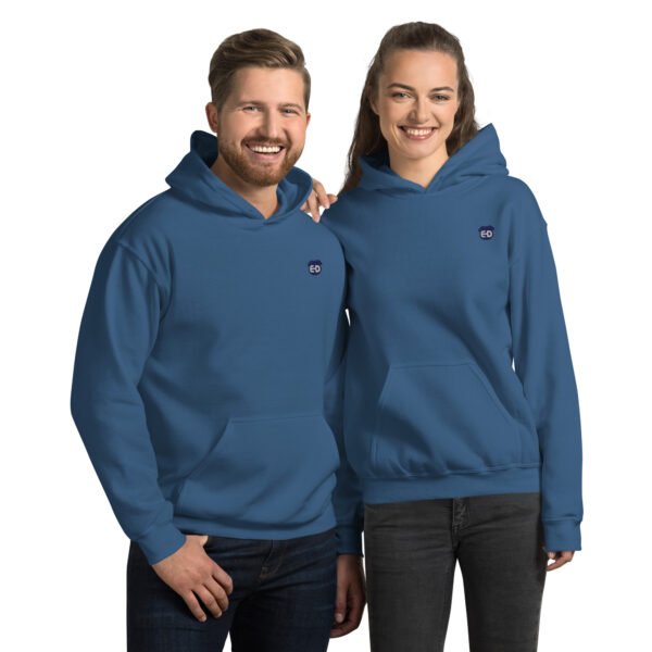 Unisex Hoodie with blue ED logo