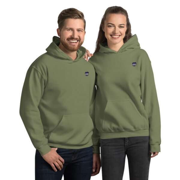 Unisex Hoodie with blue ED logo