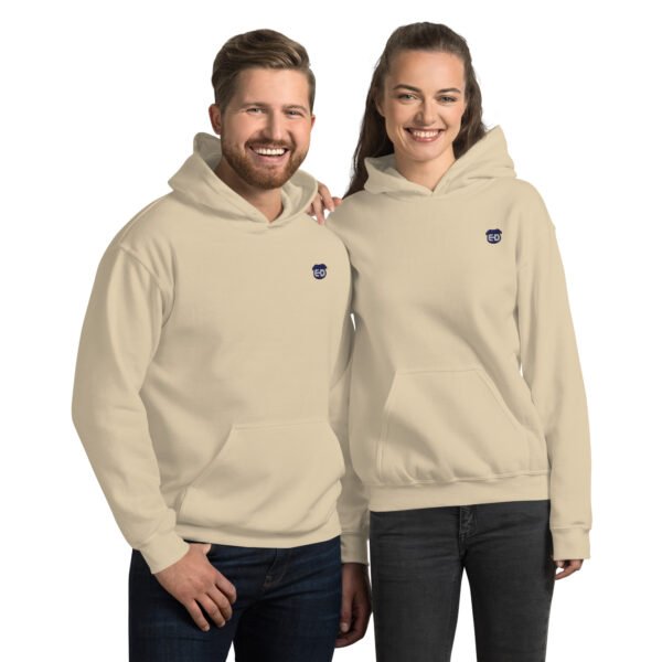 Unisex Hoodie with blue ED logo