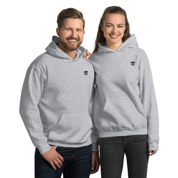 Unisex Hoodie with blue ED logo